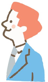 30代男性卒業生のイラスト