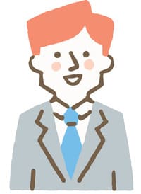 30代男性卒業生のイラスト