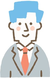 40代男性卒業生のイラスト