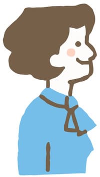 40代女性卒業生のイラスト