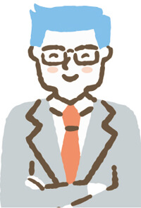 50代男性卒業生のイラスト